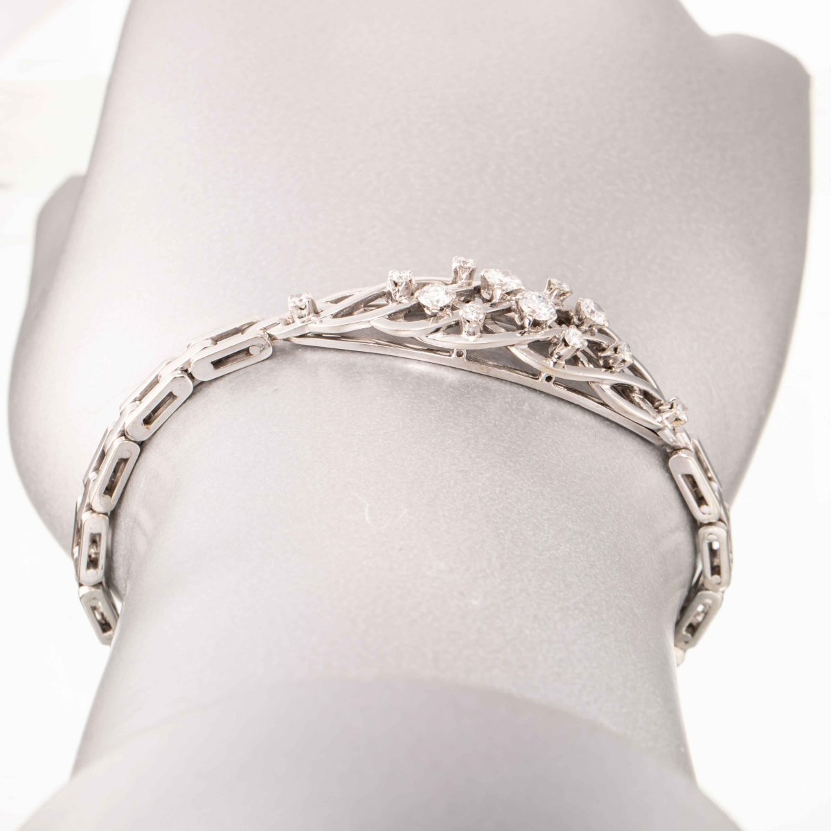 Diamant armbånd (0,645 ct.), hvitt gull - Bilde 4