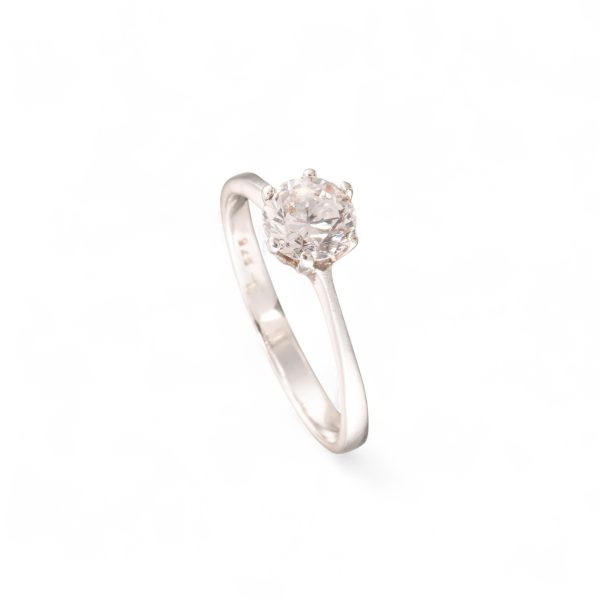 Ring, sterling sølv, zirkonia