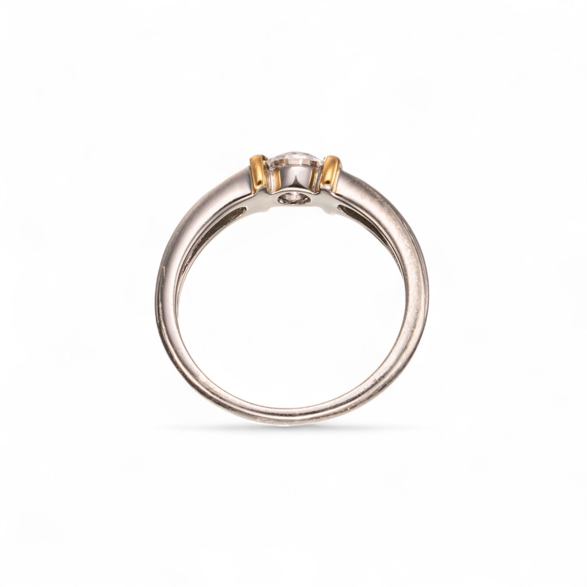 Ring, sterling sølv, gull, zirkonia - Bilde 2