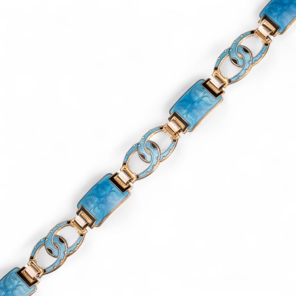 Emalje armbånd, sterling sølv