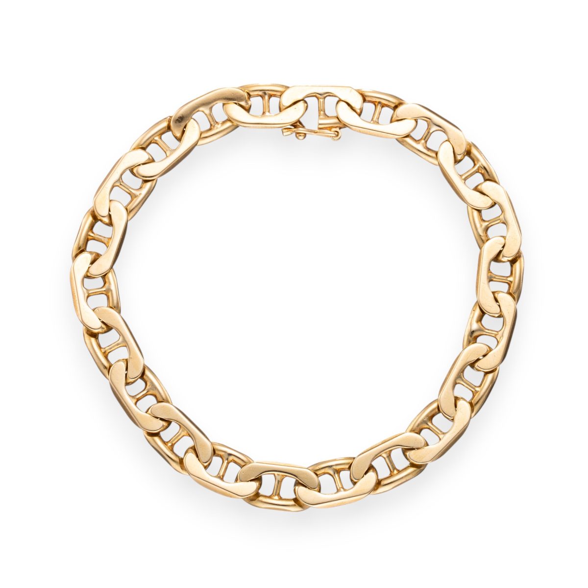 Mariner armbånd 20,8 cm, gult gull