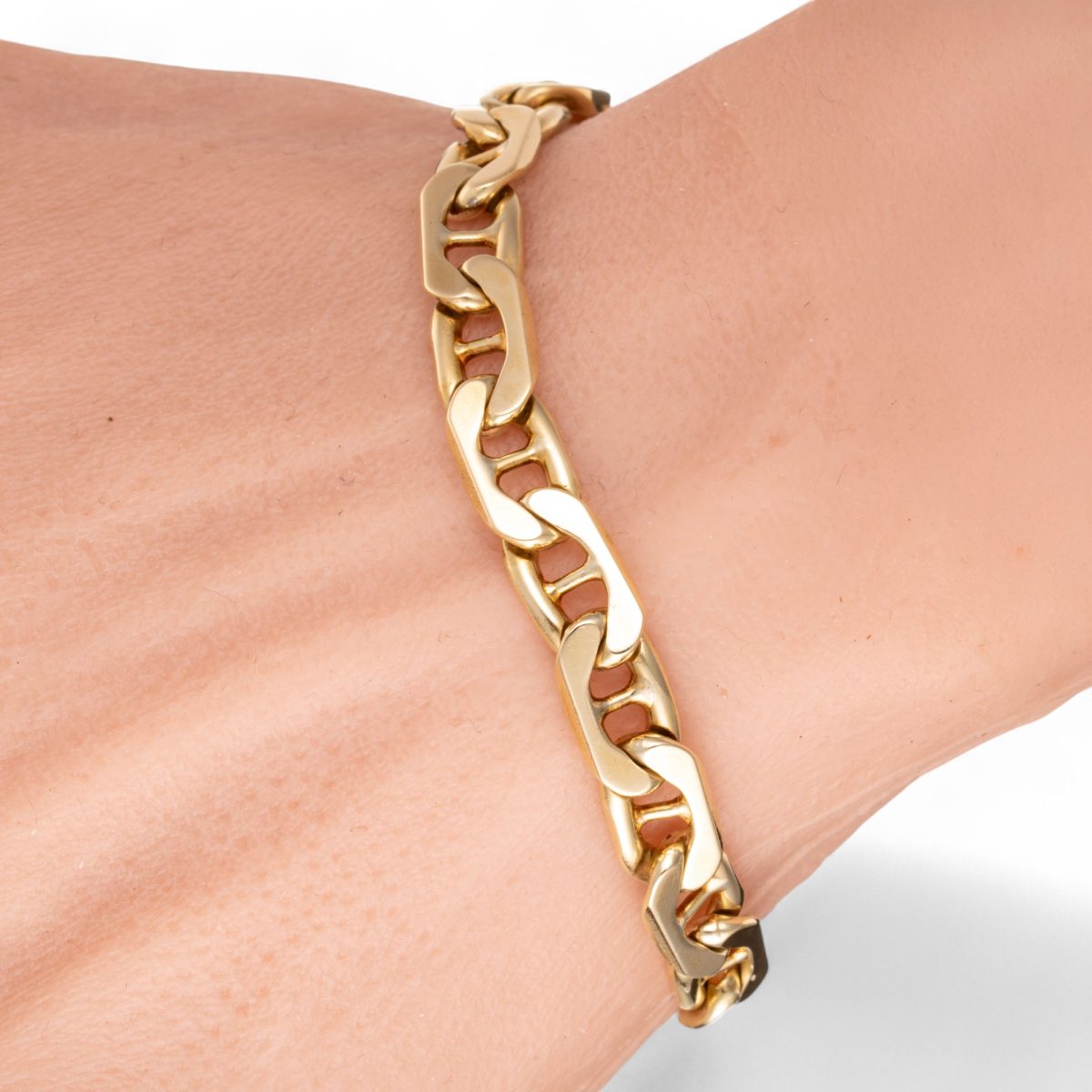 Mariner armbånd 20,8 cm, gult gull - Bilde 4