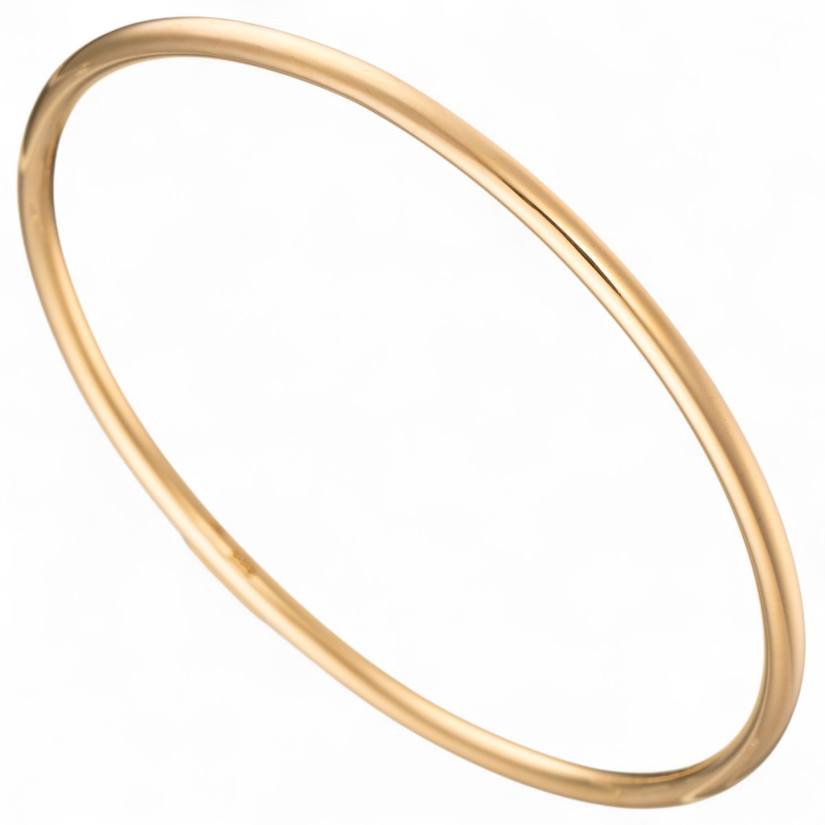 Glatt armring, gult gull