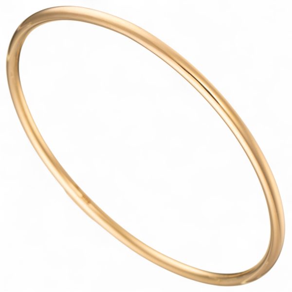 Glatt armring, gult gull