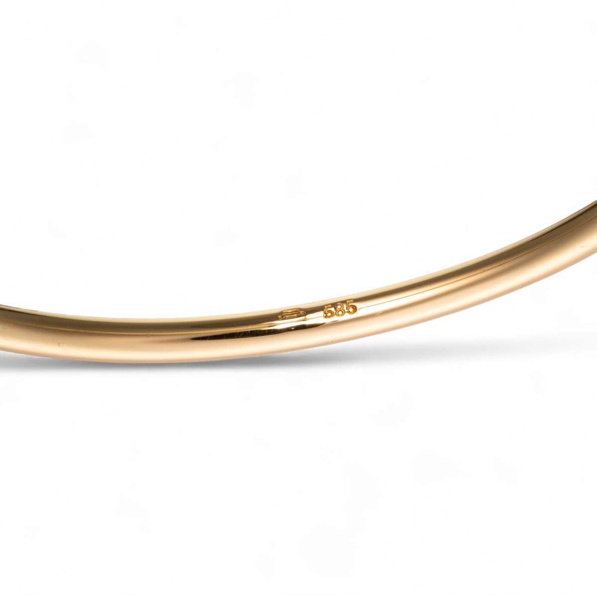 Glatt armring, gult gull - Bilde 3