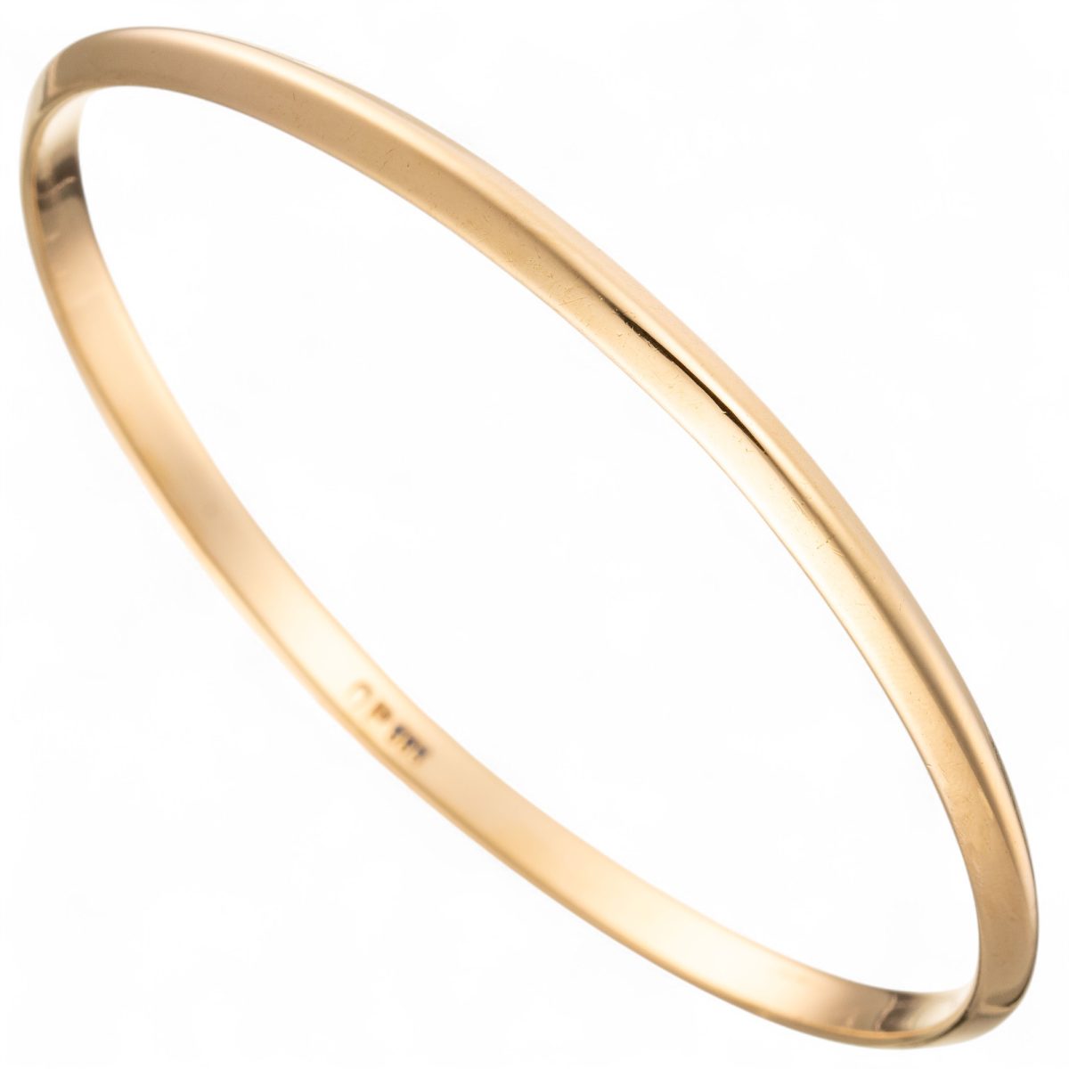 Glatt armring, gult gull