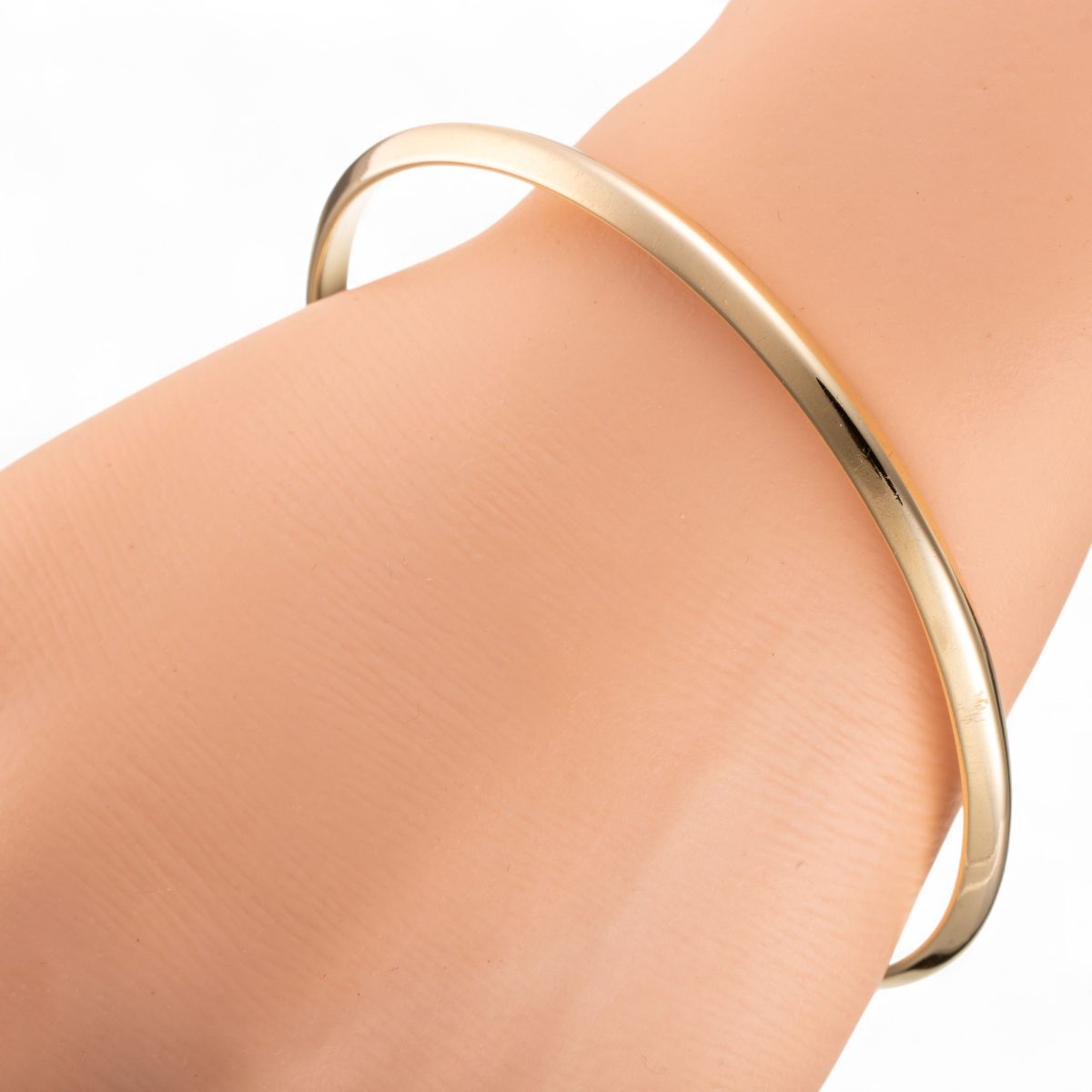 Glatt armring, gult gull - Bilde 3