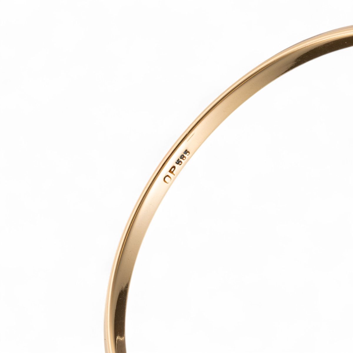 Glatt armring, gult gull - Bilde 4