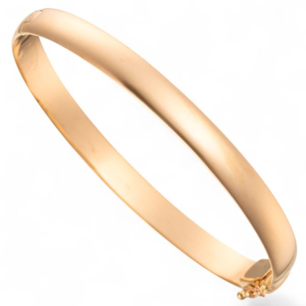 Glatt armring, gult gull