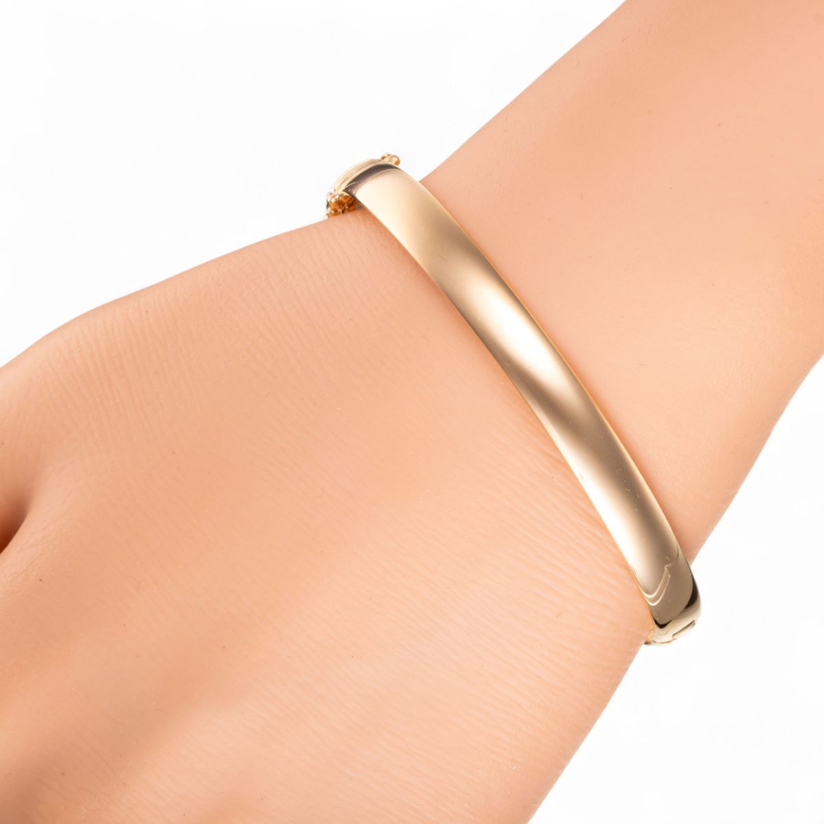 Glatt armring, gult gull - Bilde 3