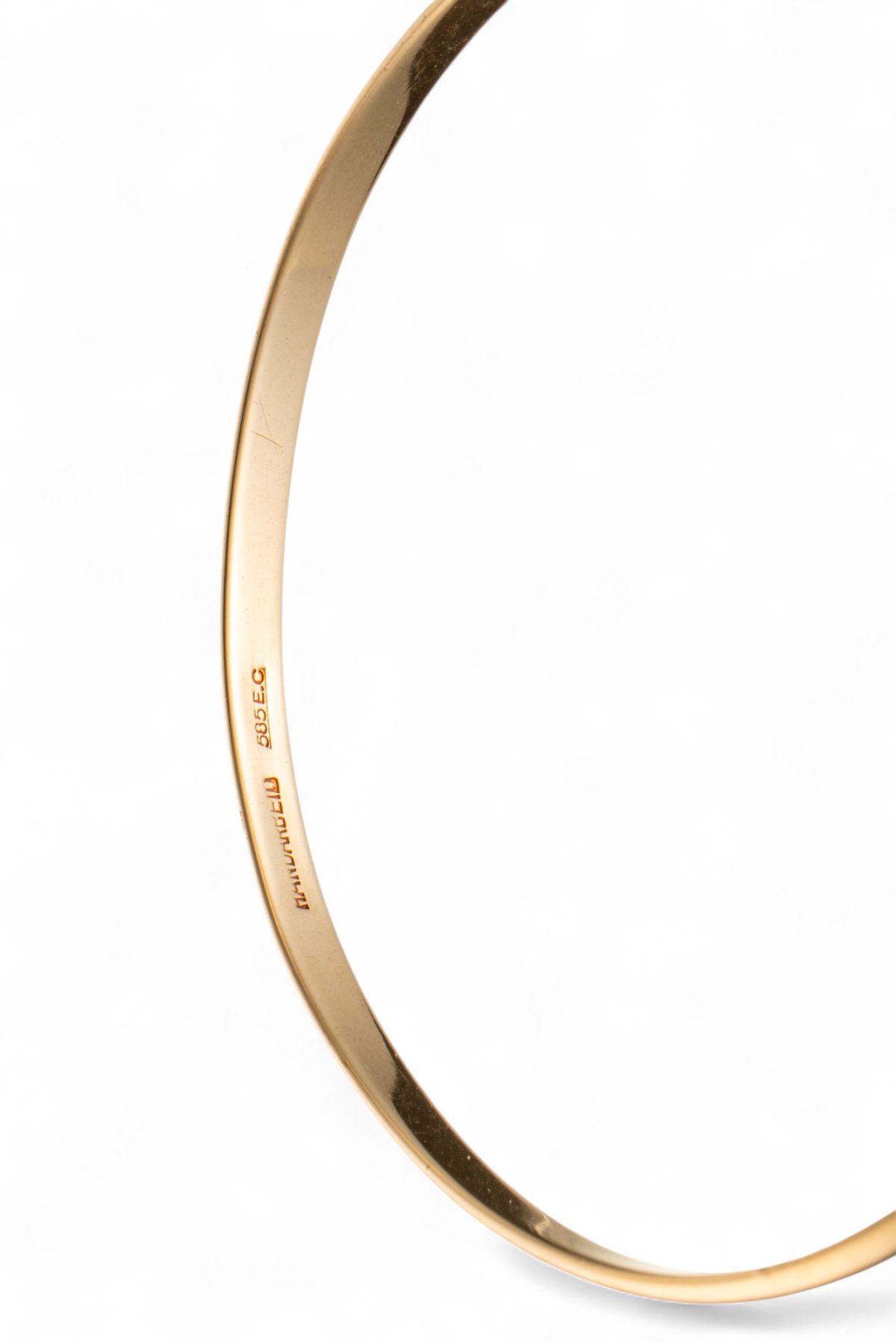 Glatt armring, gult gull - Bilde 2