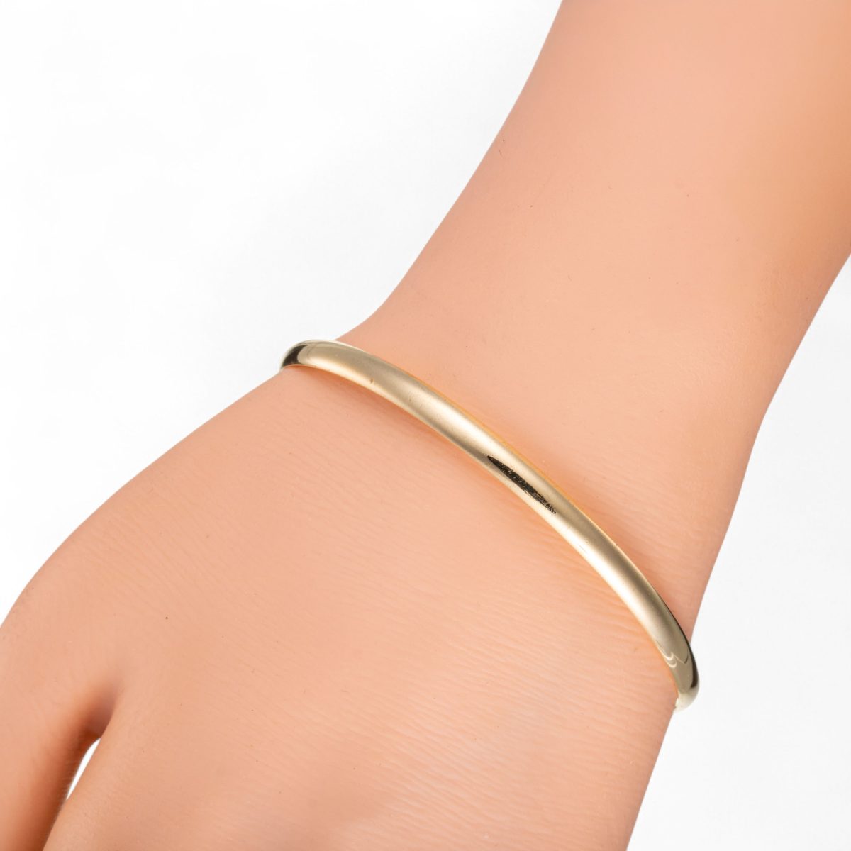 Glatt armring, gult gull - Bilde 3
