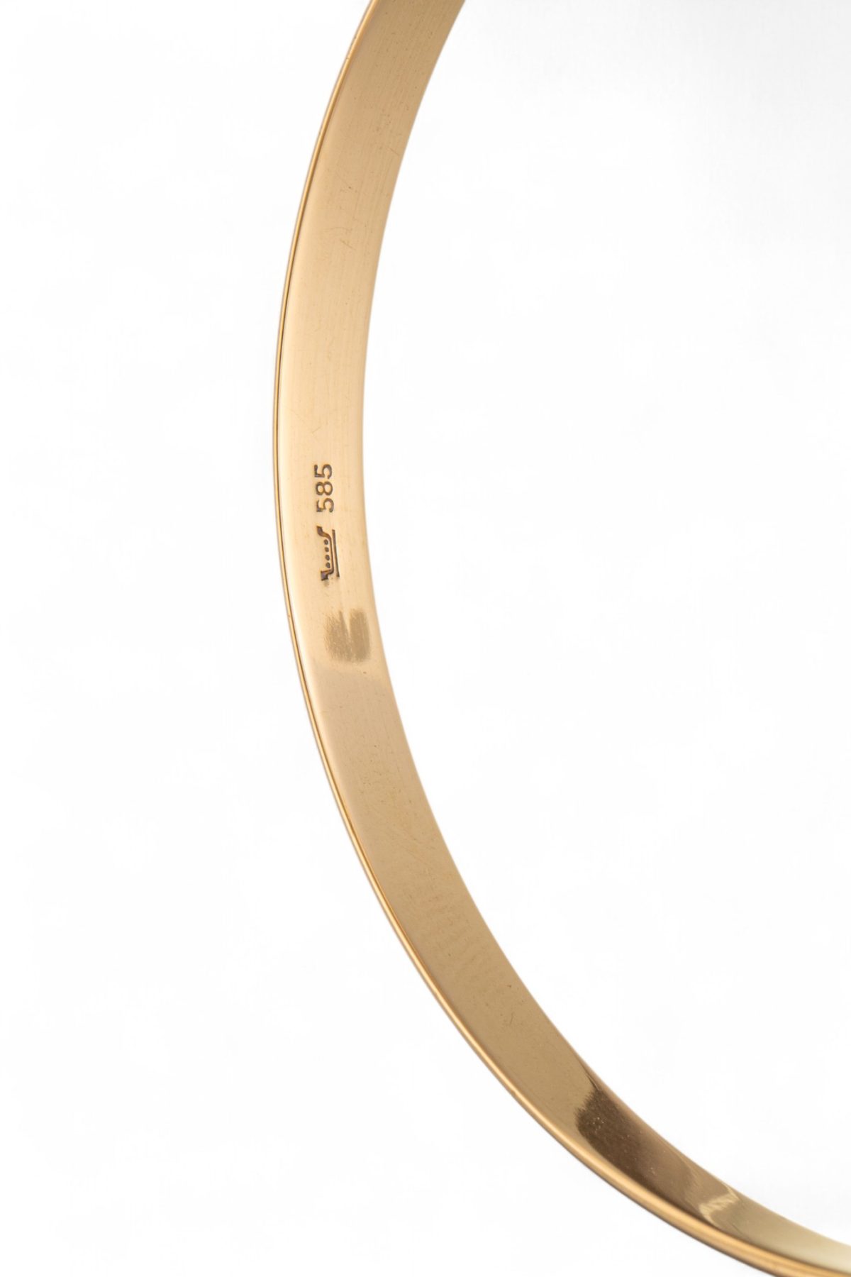 Glatt armring, gult gull - Bilde 3