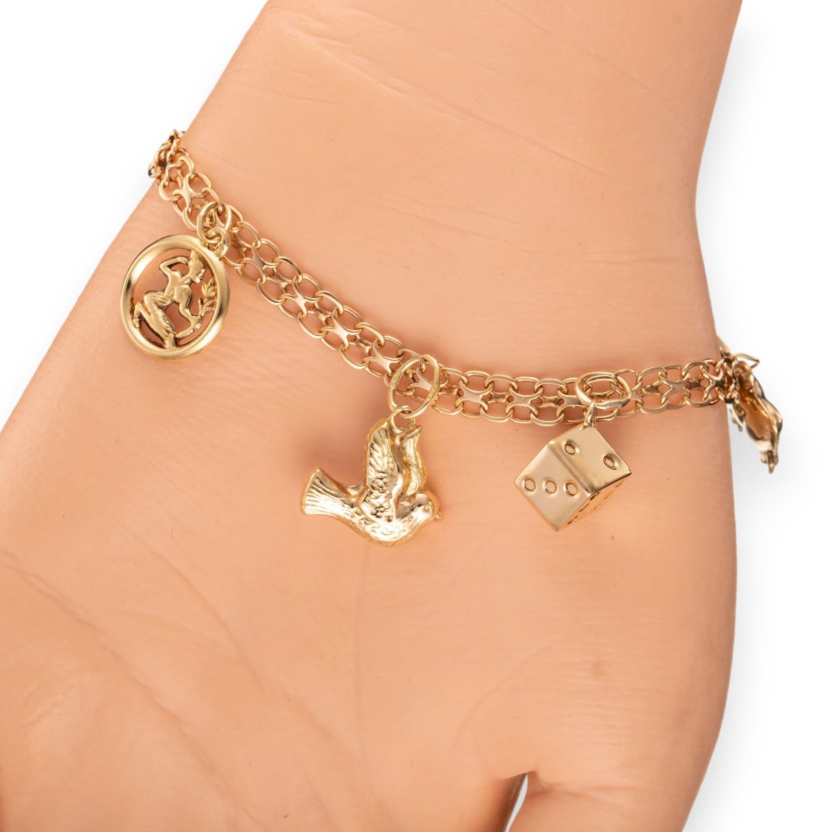 Charm armlenke 18,2 cm, gult gull - Bilde 4