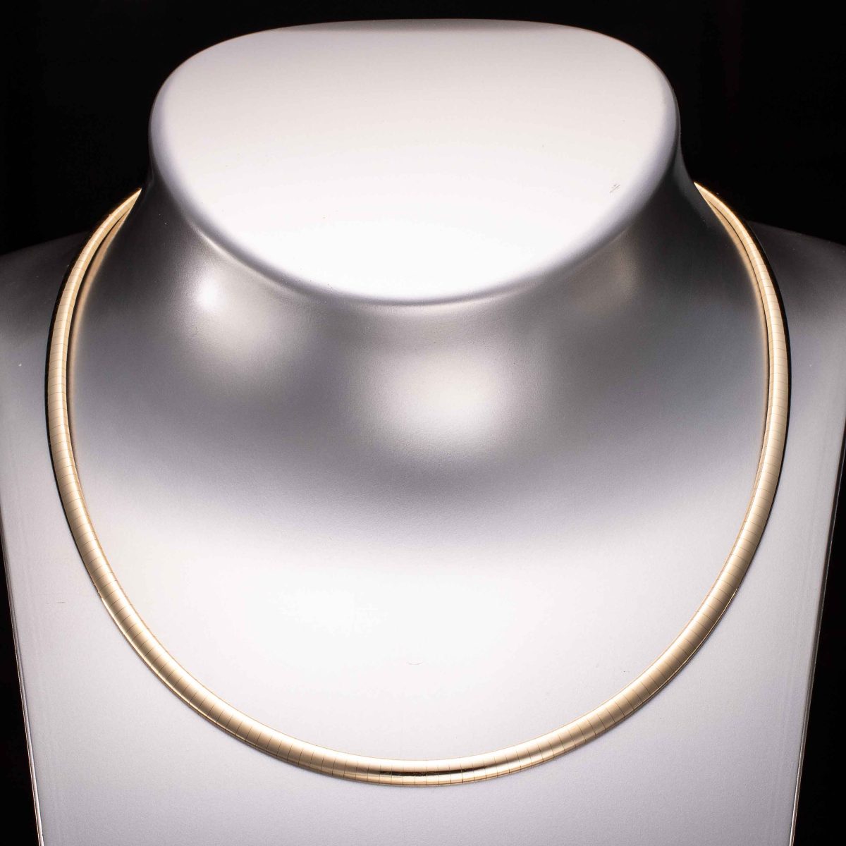 Collier kjede 44 cm, gult gull - Bilde 4