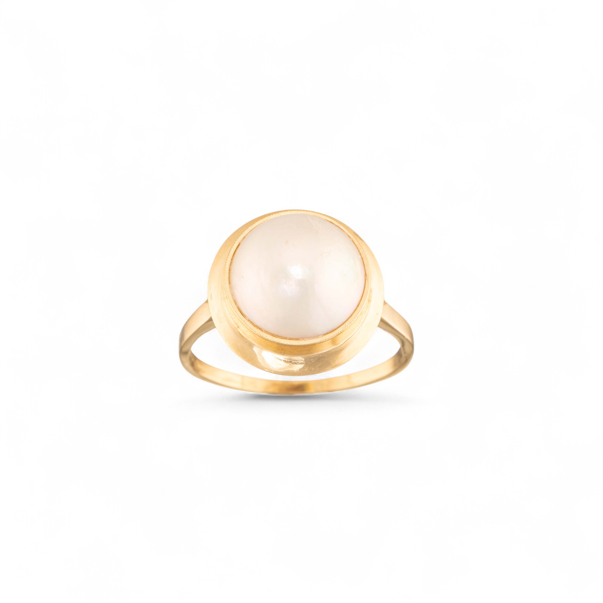 Perlering, gult gull