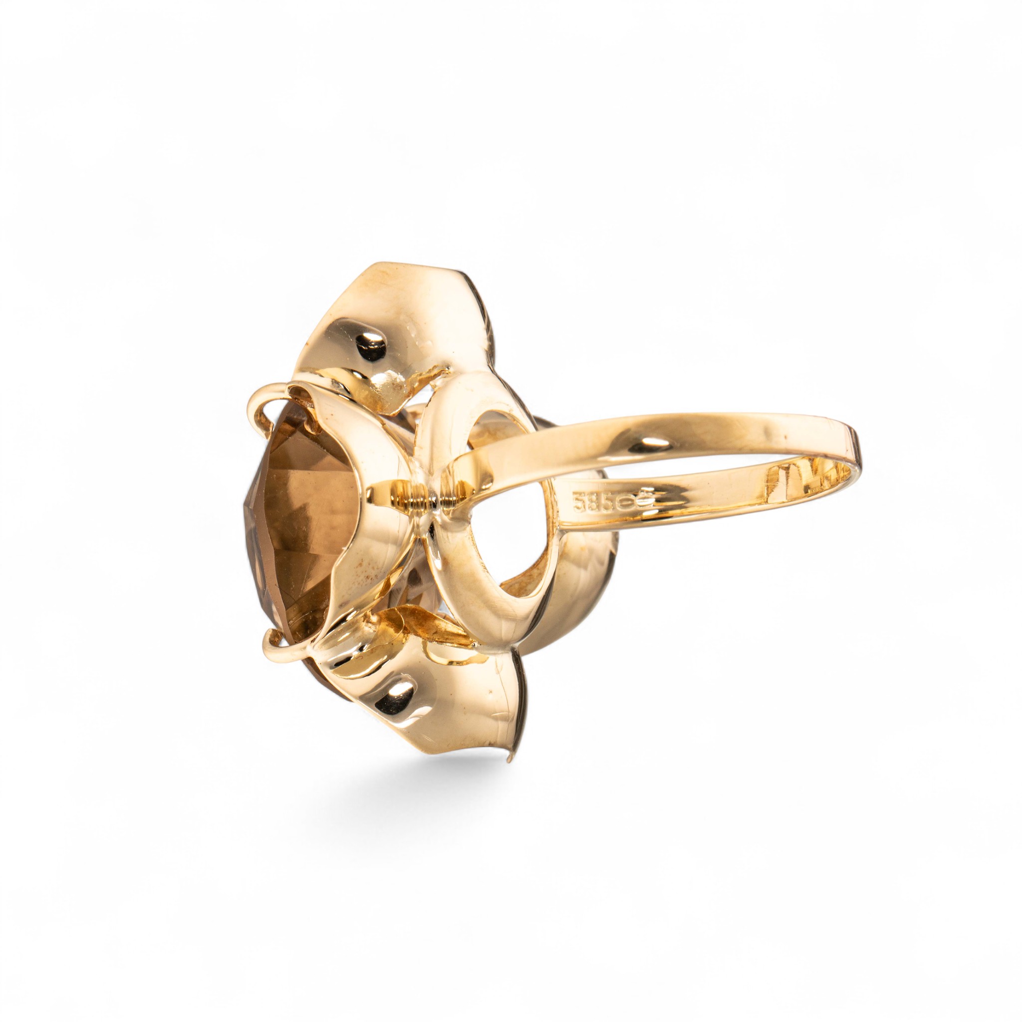 Kvartsring, gult gull - Bilde 4