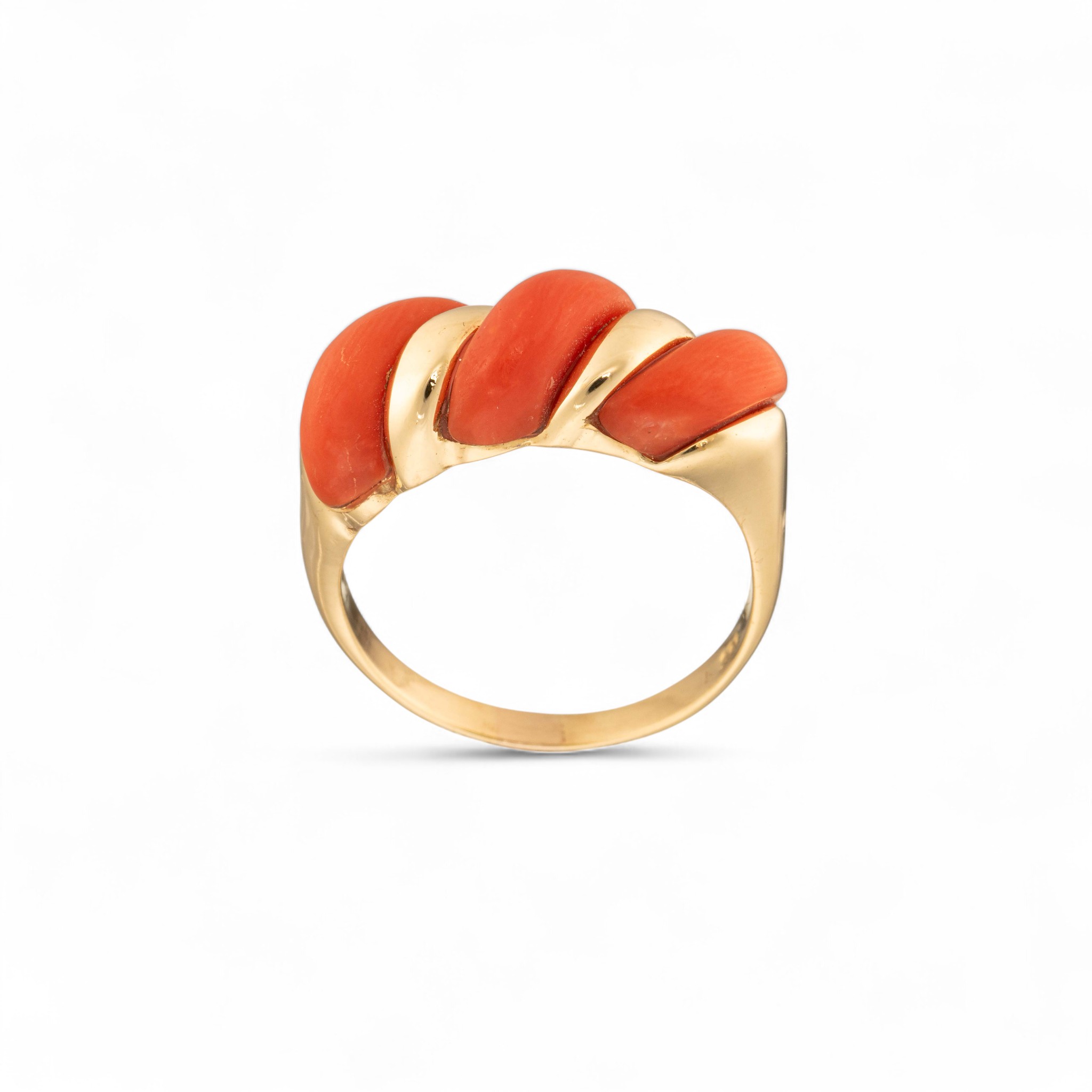 Korallring, gult gull