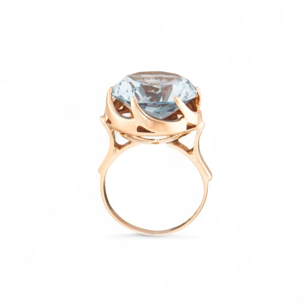 Topasring, gult gull