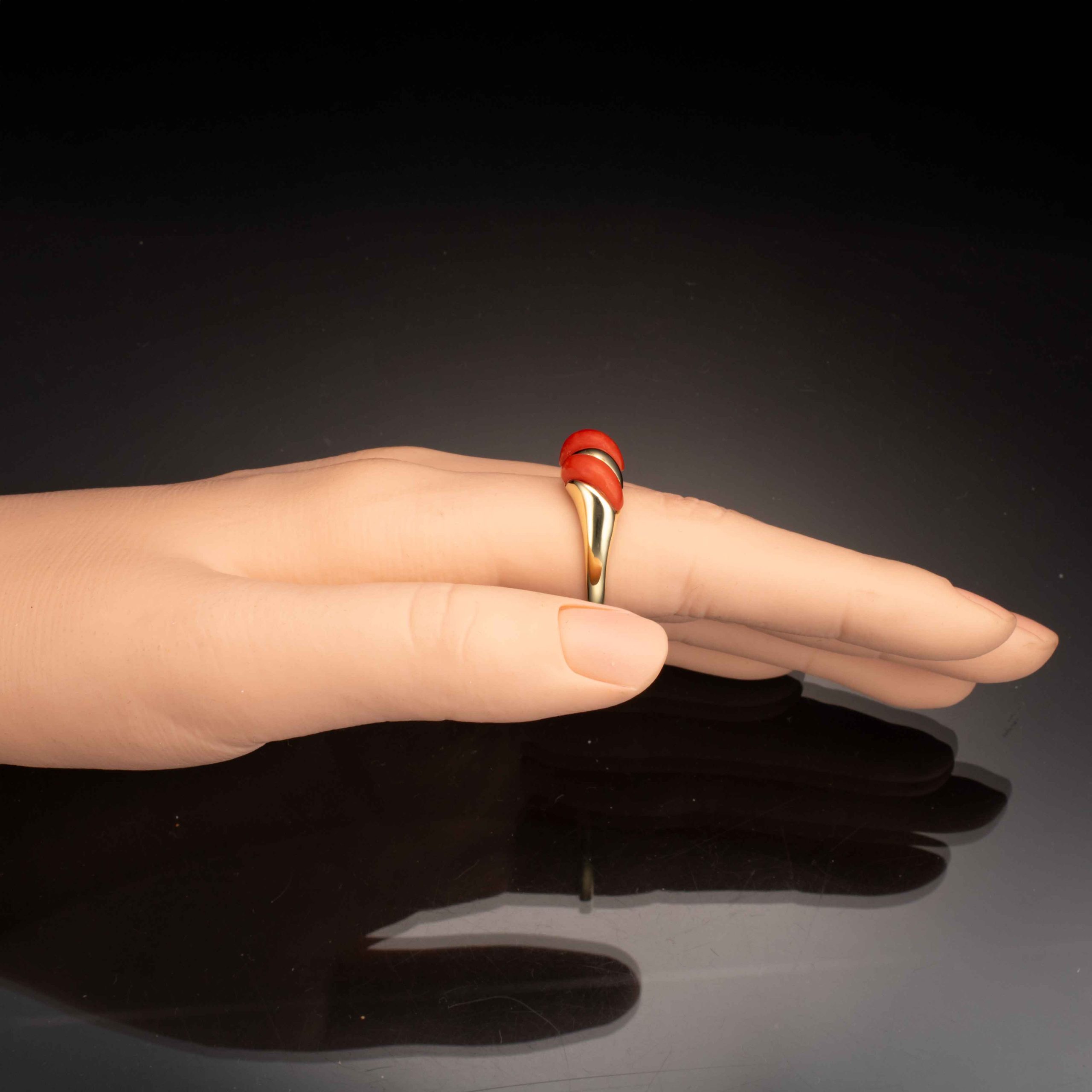 Korallring, gult gull - Bilde 5