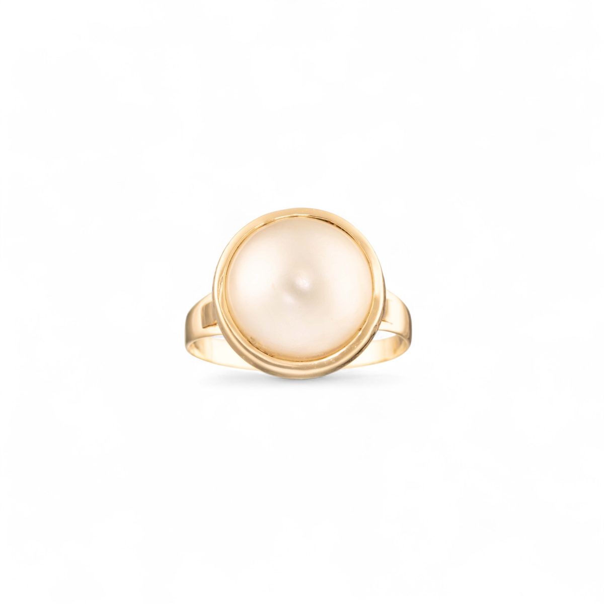 Perlering, gult gull