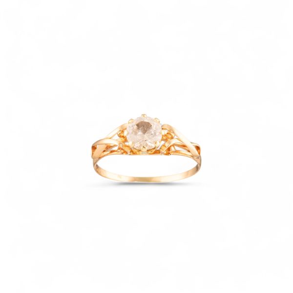 Ring, gult gull, kvarts