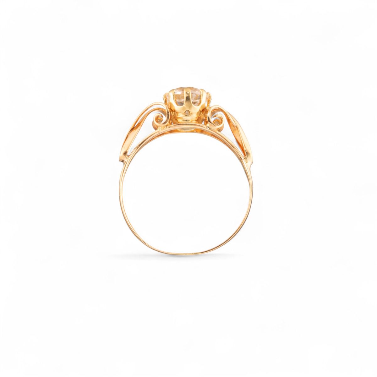 Ring, gult gull, kvarts