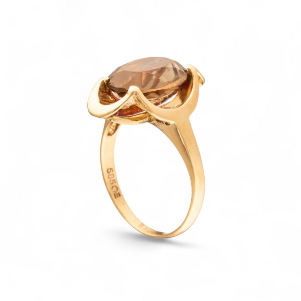Kvartsring, gult gull