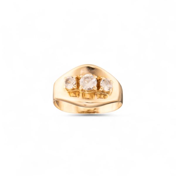 Ring, gult gull, kvarts