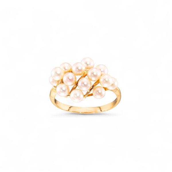 Perlering, gult gull