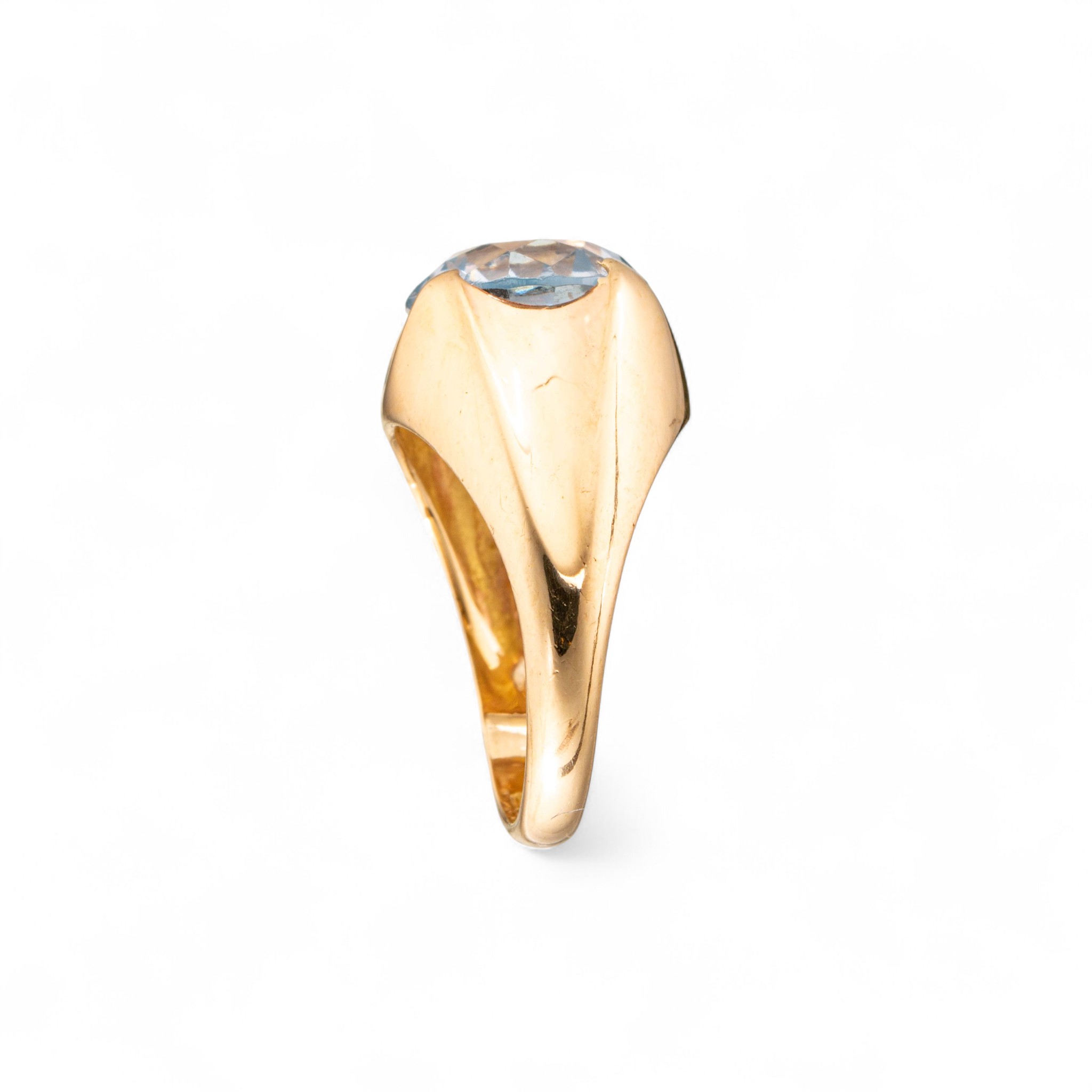 Topasring, gult gull - Bilde 2