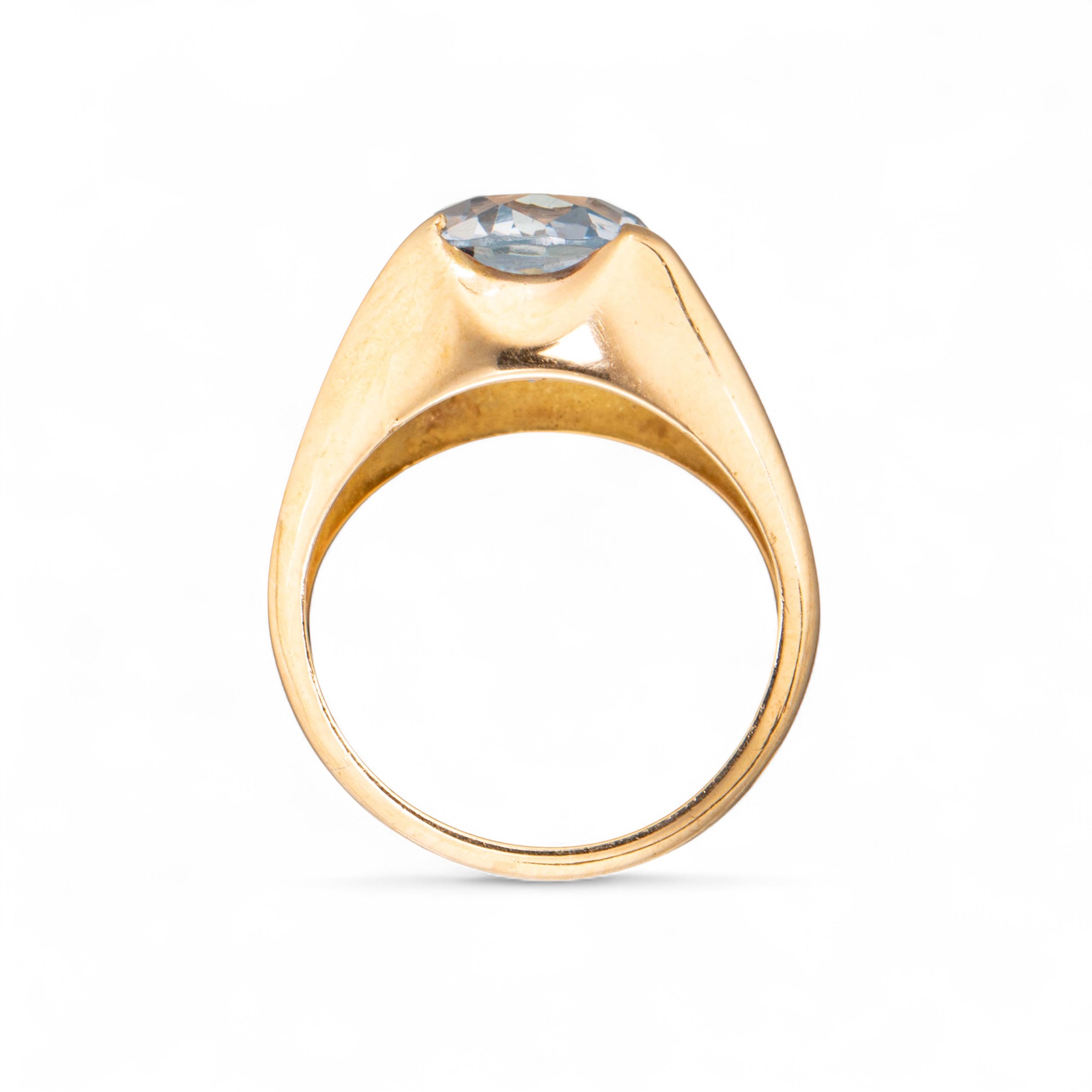 Topasring, gult gull - Bilde 3