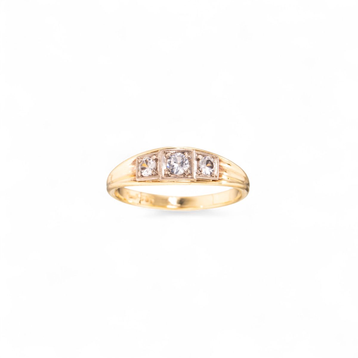 Kvartsring, gult gull