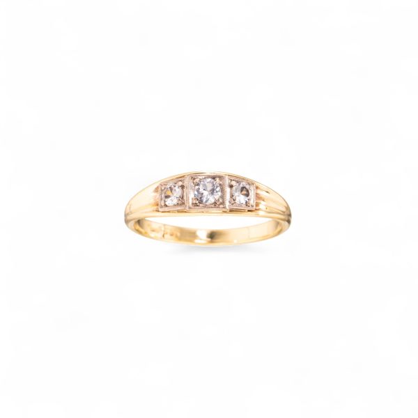 Kvartsring, gult gull