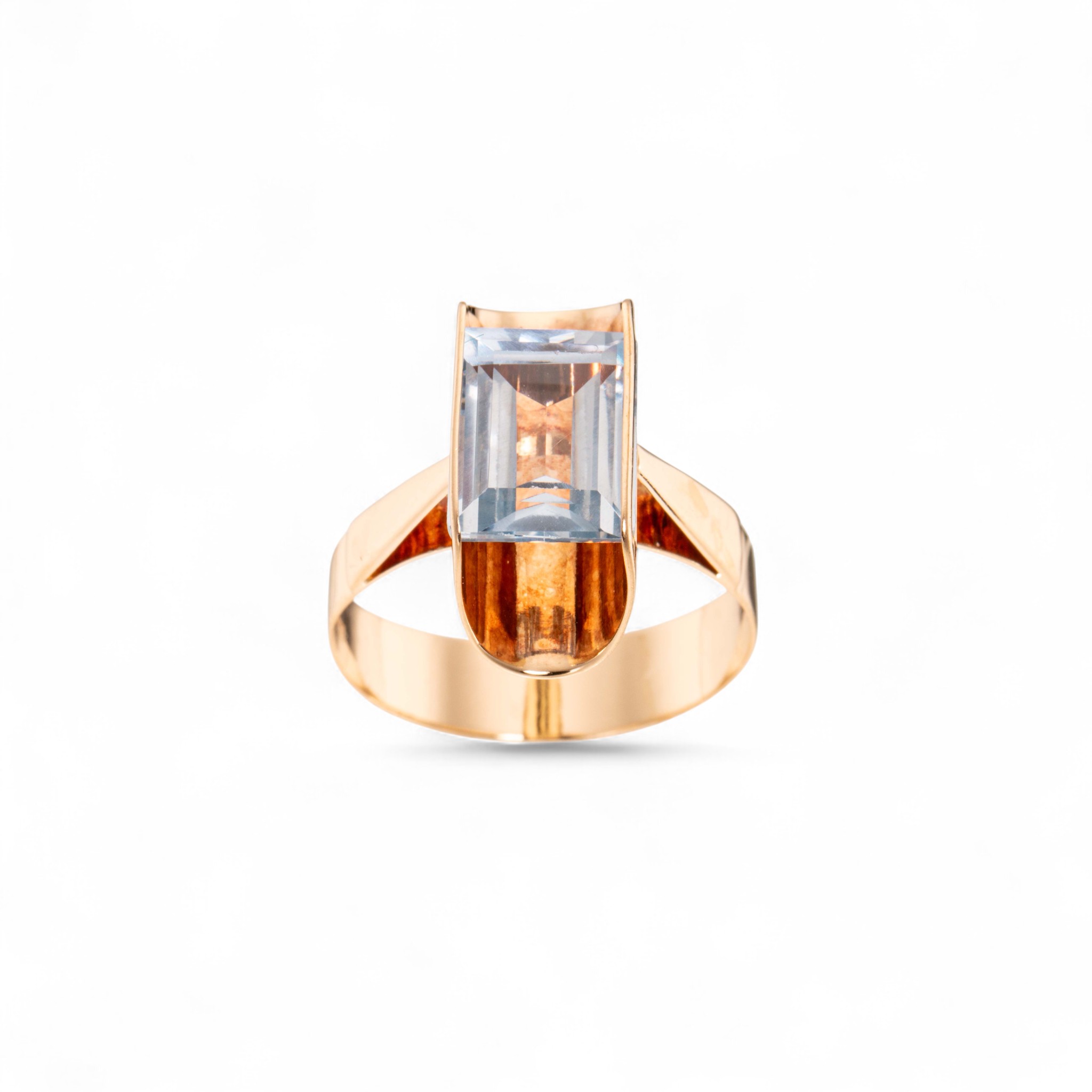 Topasring, gult gull