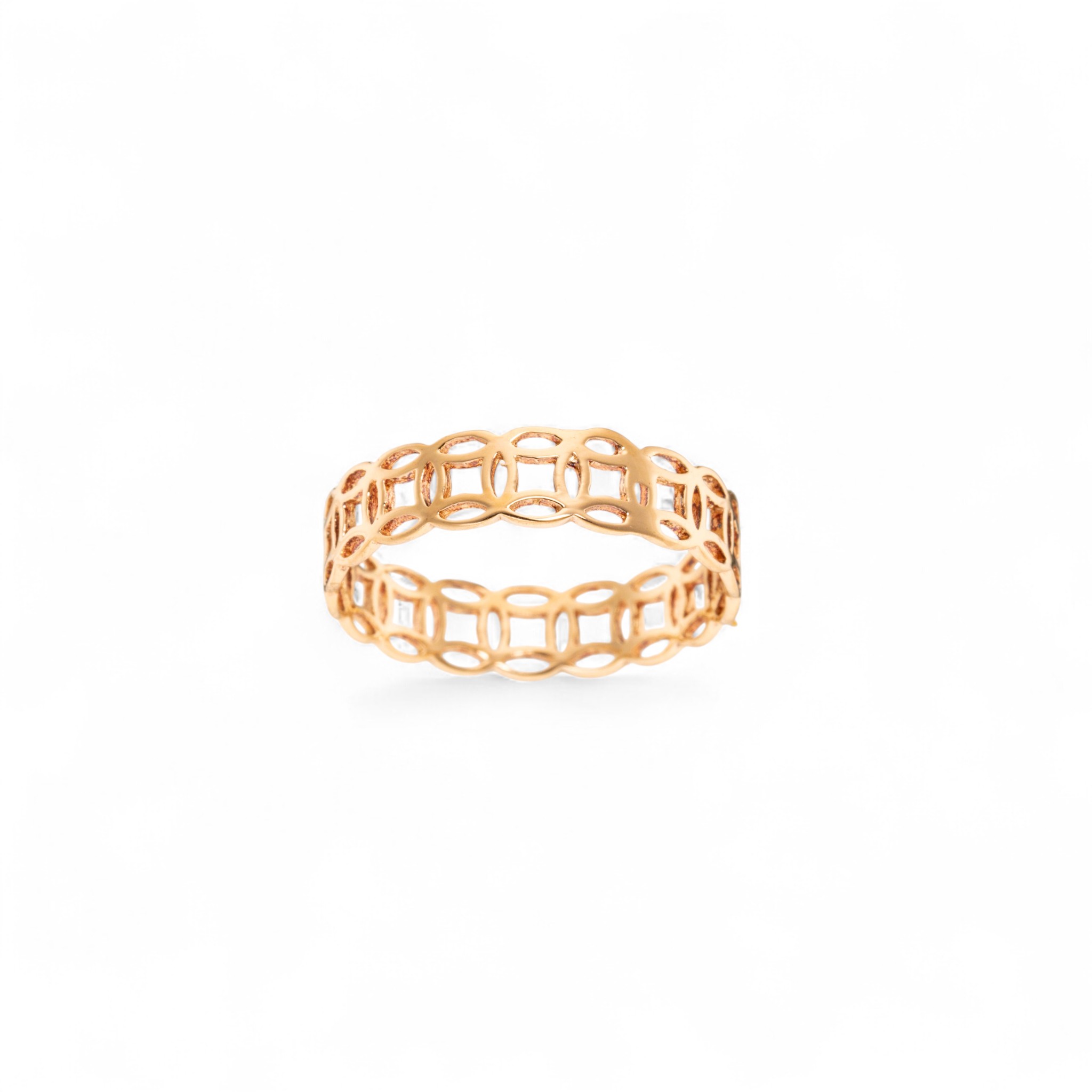 Gjennombrutt ring, gult gull