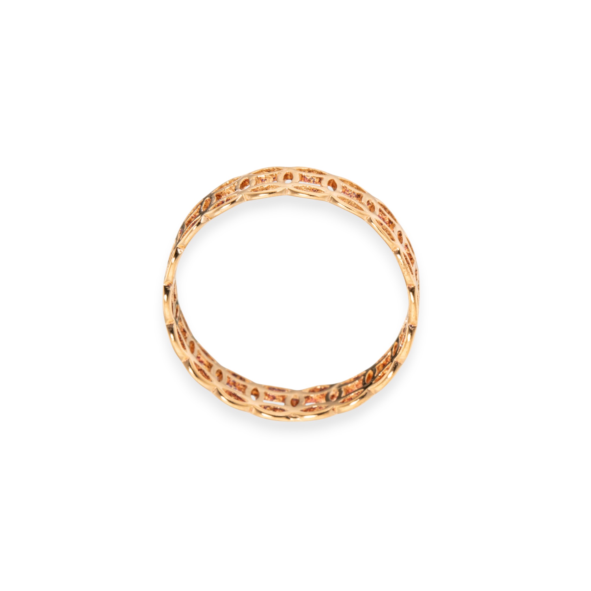 Gjennombrutt ring, gult gull - Bilde 2