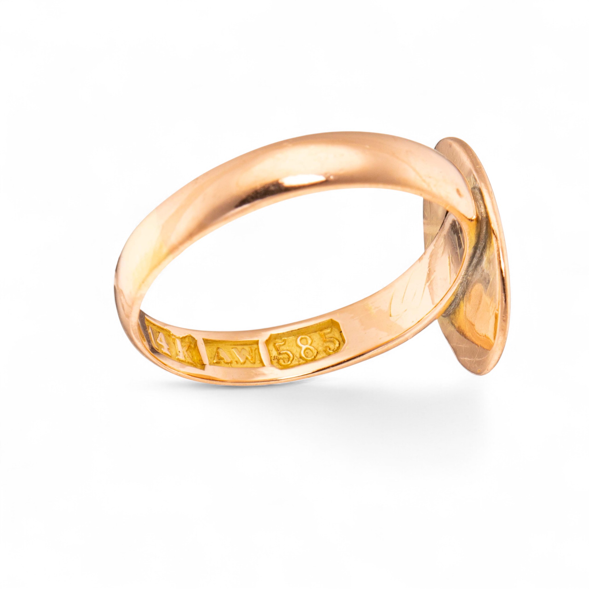 Antikk signetring, gult gull - Bilde 3