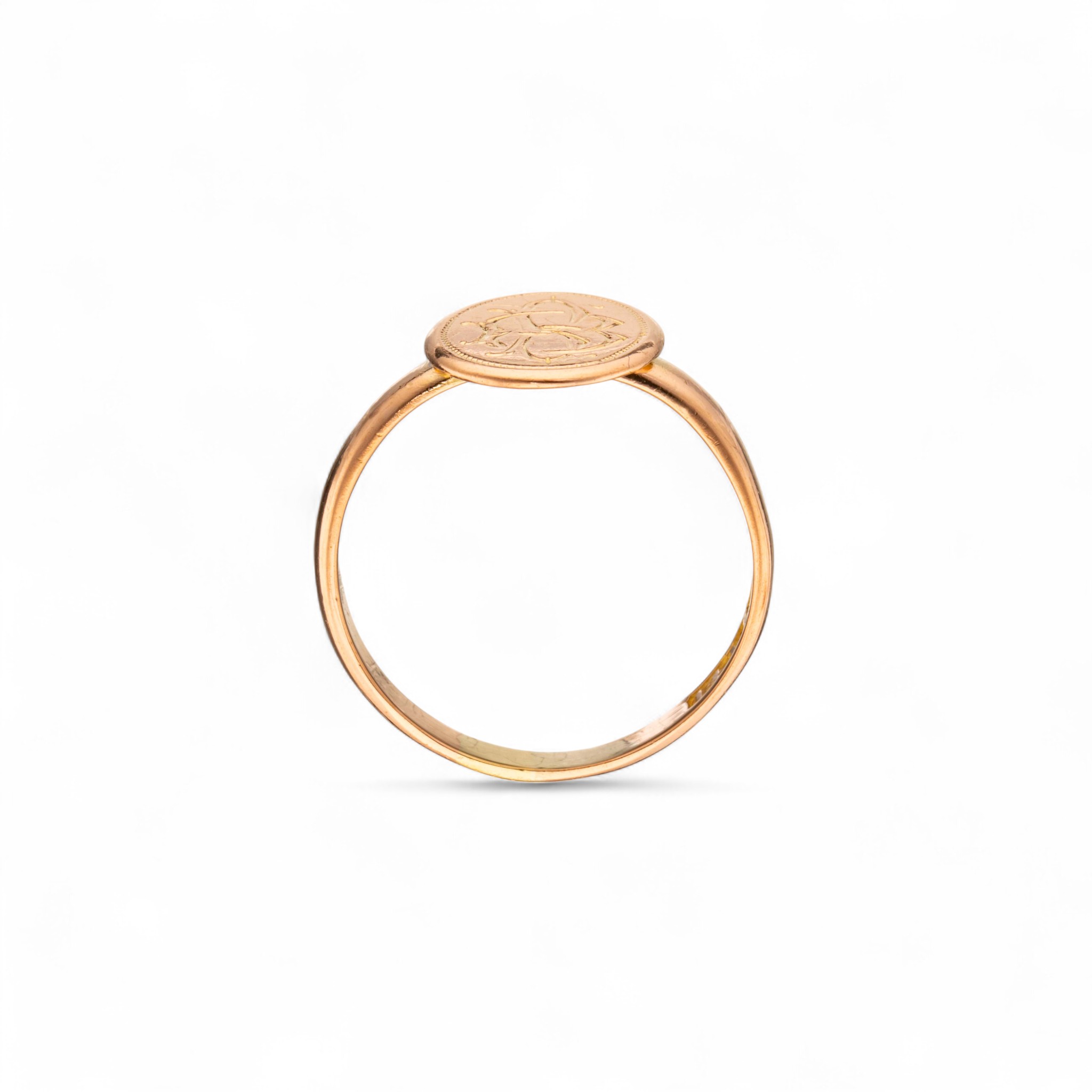 Antikk signetring, gult gull - Bilde 5