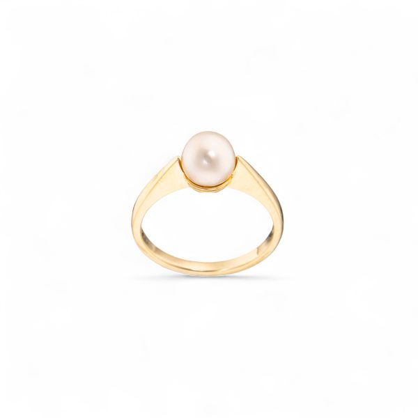 Perlering, gult gull