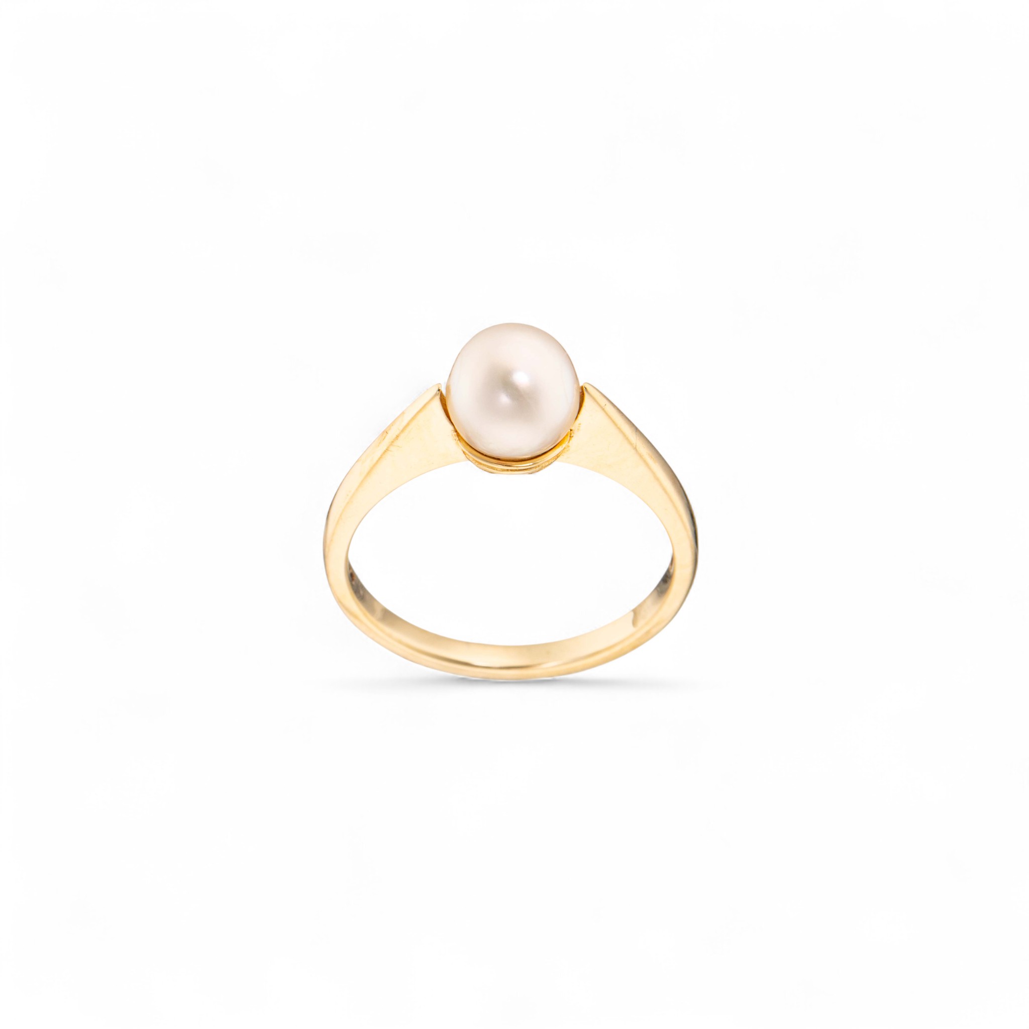 Perlering, gult gull