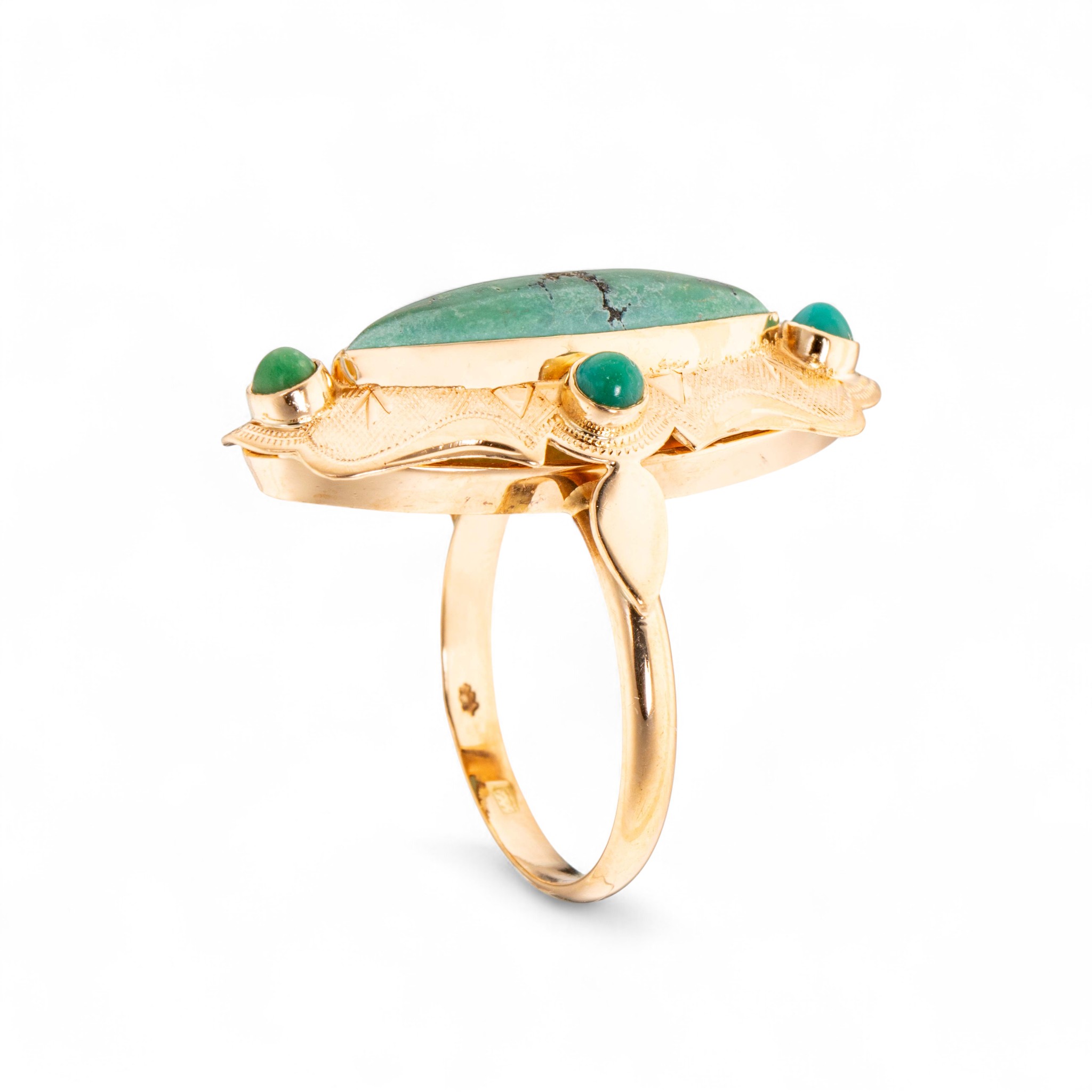 Antikk turkisring, gult gull - Bilde 2