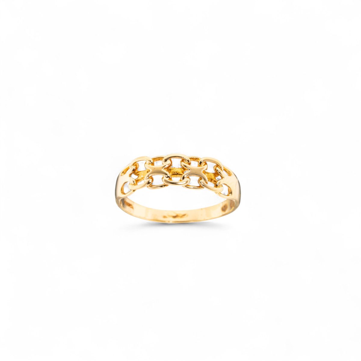 X uten stav ring, gult gull