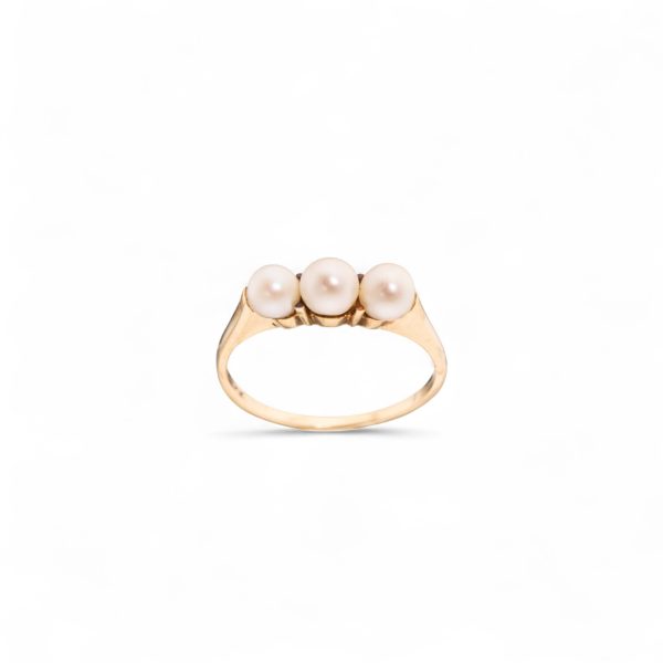 Perlering, gult gull