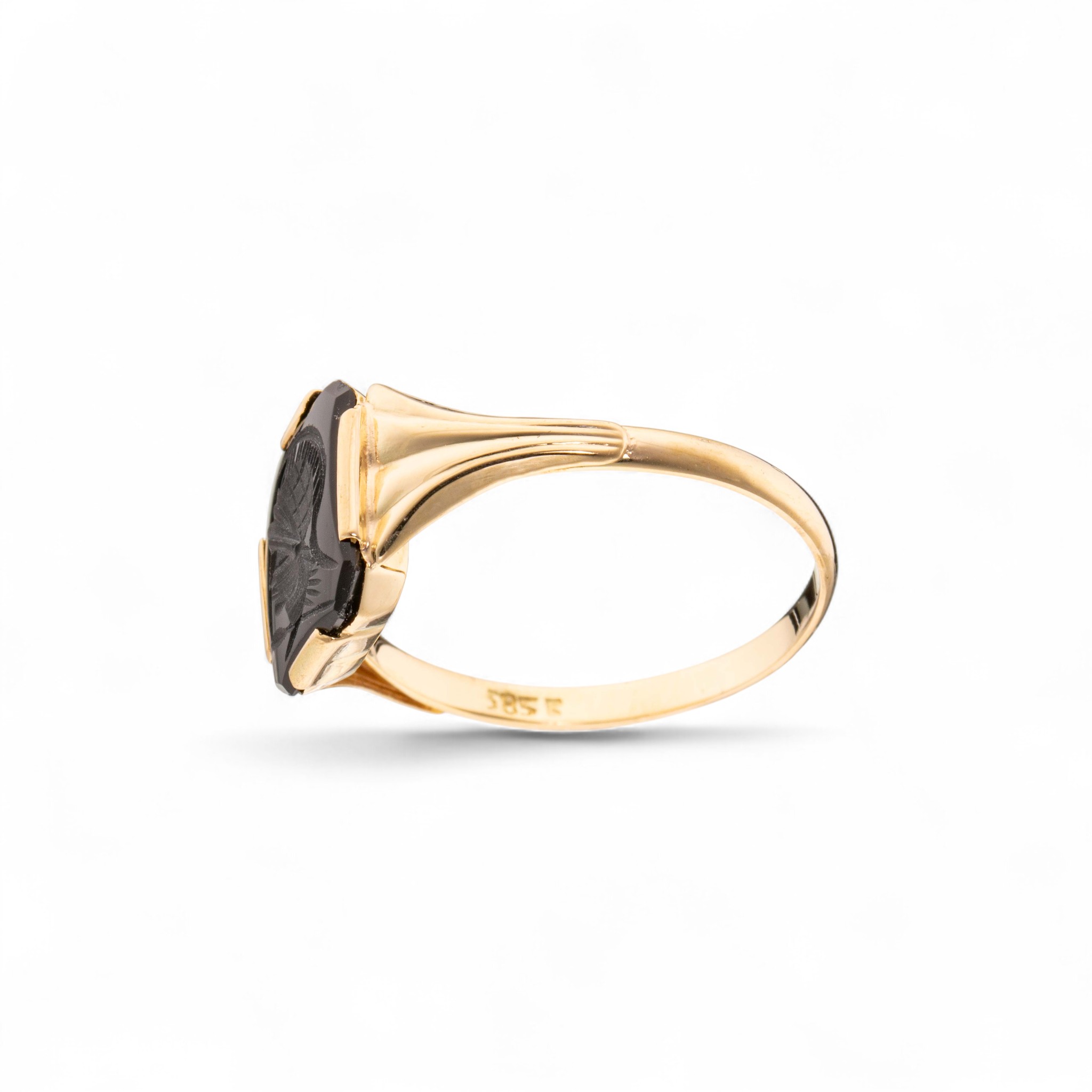 Onyx centurion ring, gult gull - Bilde 2
