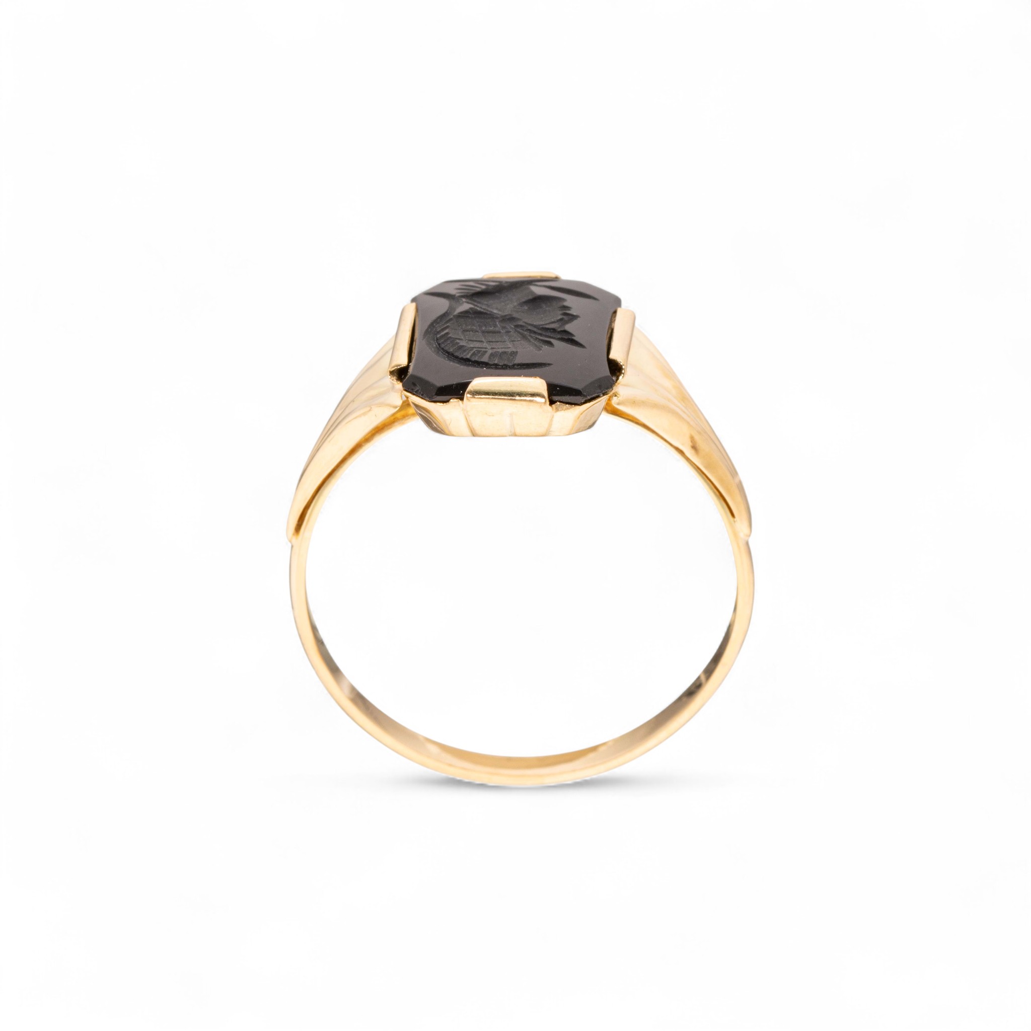 Onyx centurion ring, gult gull - Bilde 3