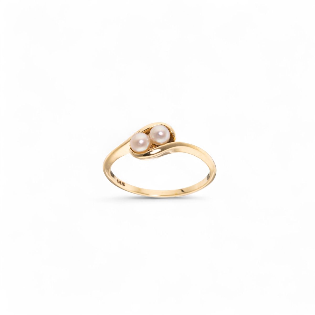 Perlering, gult gull