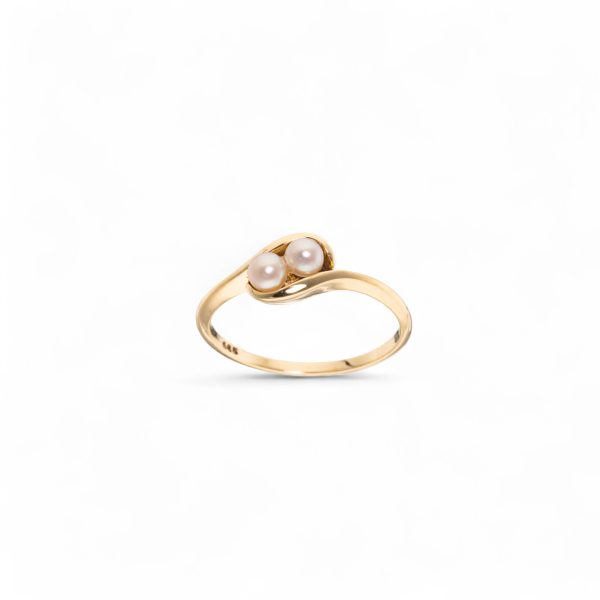 Perlering, gult gull