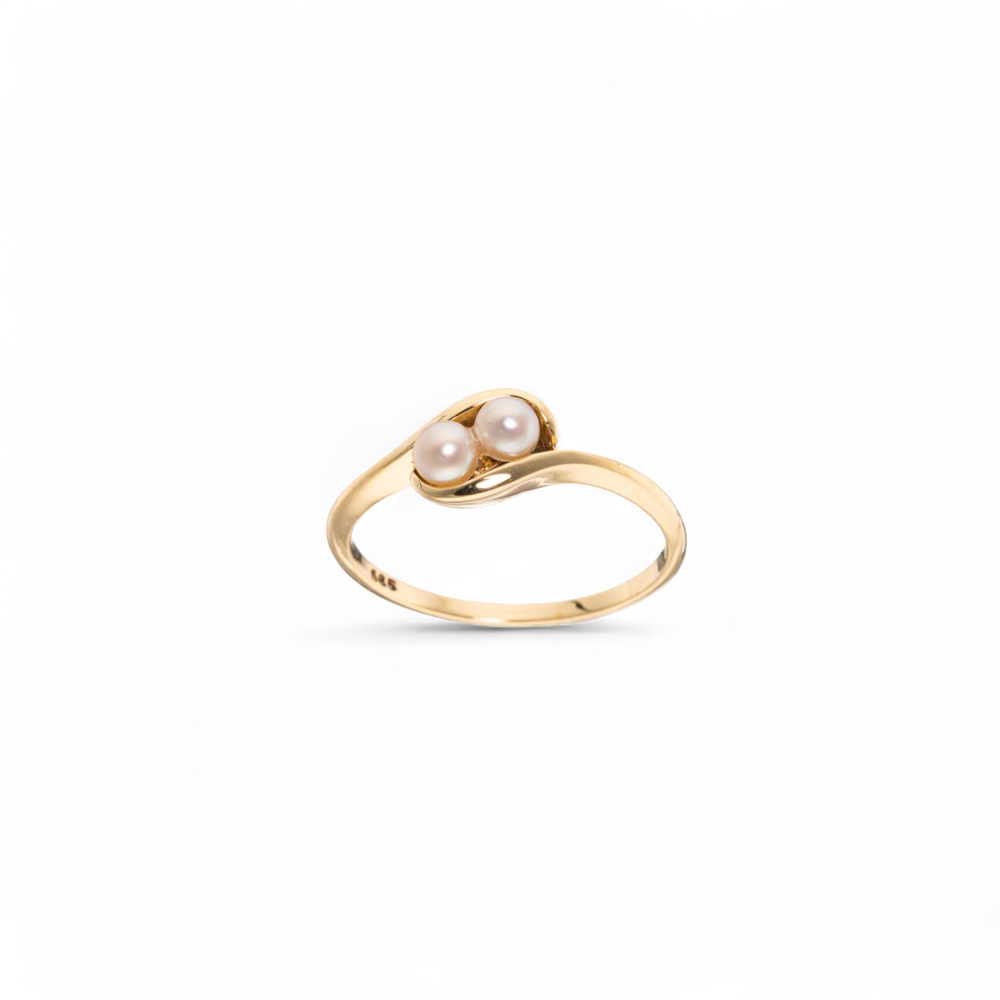 Perlering, gult gull