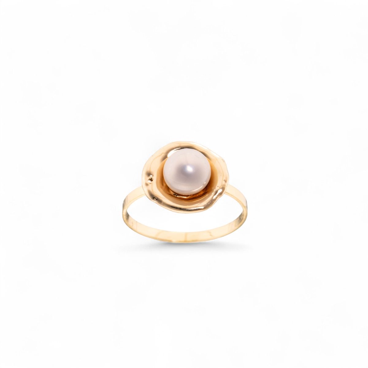 Perlering, gult gull